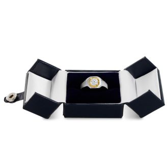 Men's 1ct Diamond Ring In 10K Two-Tone Gold