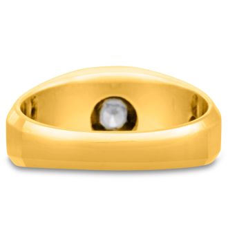 Men's 1ct Diamond Ring In 14K Yellow Gold