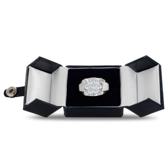 Men's 1 3/4ct Diamond Ring In 10K White Gold, G-H, I2-I3