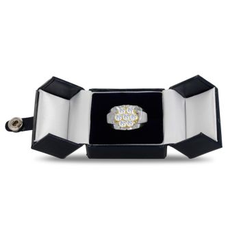 Men's 1 3/4ct Diamond Ring In 10K Two-Tone Gold, I-J-K, I1-I2