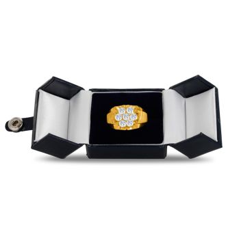 Men's 1 3/4ct Diamond Ring In 14K Yellow Gold