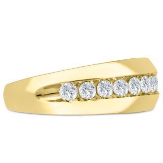Men's 1ct Diamond Ring In 10K Yellow Gold