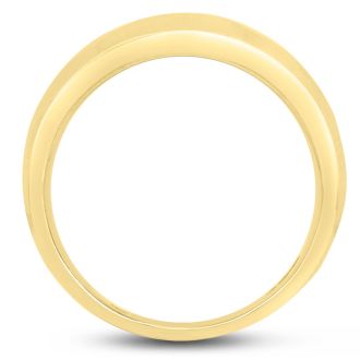 Men's 1ct Diamond Ring In 14K Yellow Gold, G-H, I2-I3