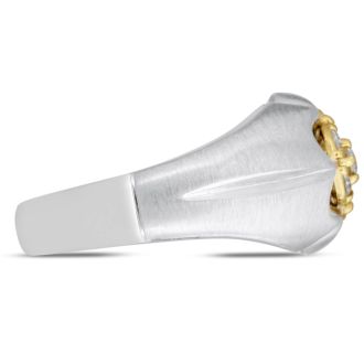 Men's 1/2ct Diamond Ring In 10K Two-Tone Gold