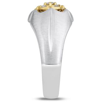 Men's 1/2ct Diamond Ring In 10K Two-Tone Gold