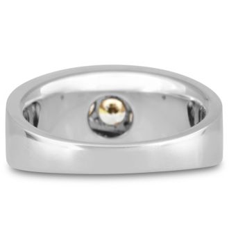 Men's 1ct Diamond Ring In 10K White Gold