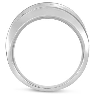 Men's 1ct Diamond Ring In 10K White Gold