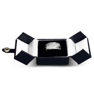 Men's 1ct Diamond Ring In 10K White Gold