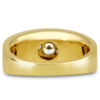 Men's 1ct Diamond Ring In 14K Yellow Gold