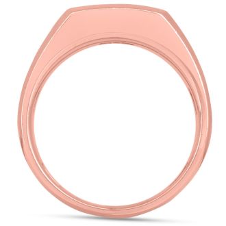 Men's 1/2ct Diamond Ring In 14K Rose Gold