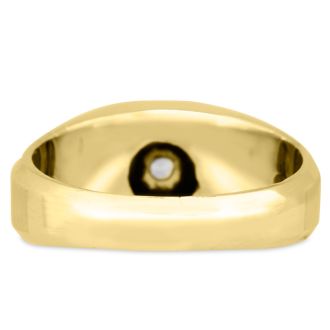 Men's 1/4ct Diamond Ring In 10K Yellow Gold