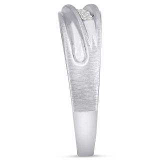 Men's 1/4ct Diamond Ring In 10K White Gold