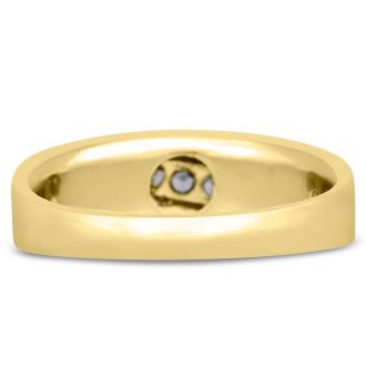 Men's 1/4ct Diamond Ring In 14K Yellow Gold