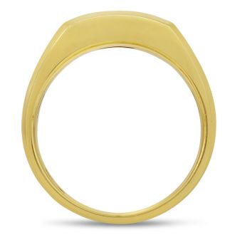 Men's 1/10ct Diamond Ring In 10K Two-Tone Gold, I-J-K, I1-I2