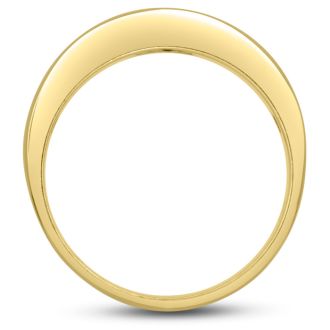 Men's 1/2ct Diamond Ring In 14K Yellow Gold