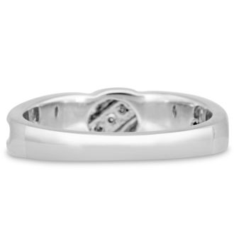 Men's 1/10ct Diamond Ring In 10K White Gold