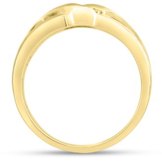 Men's 1/10ct Diamond Ring In 10K Yellow Gold