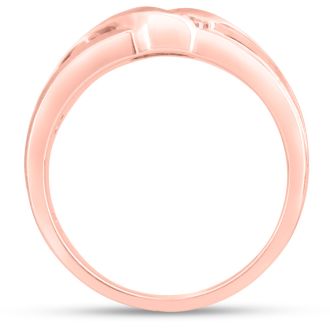 Men's 1/10ct Diamond Ring In 14K Rose Gold, I-J-K, I1-I2