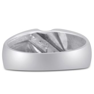 Men's 1/4ct Diamond Ring In 10K White Gold