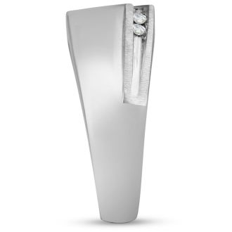 Men's 1/4ct Diamond Ring In 10K White Gold