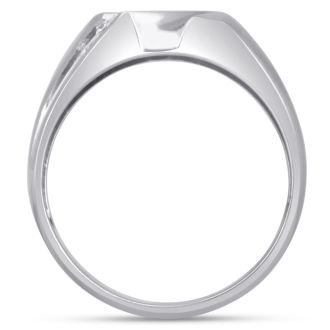 Men's 1/4ct Diamond Ring In 14K White Gold