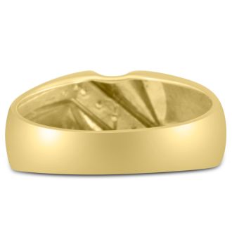 Men's 1/4ct Diamond Ring In 14K Yellow Gold