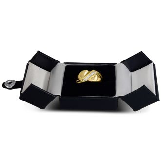 Men's 1/4ct Diamond Ring In 14K Yellow Gold