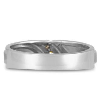 Men's .05ct Diamond Ring In 10K White Gold