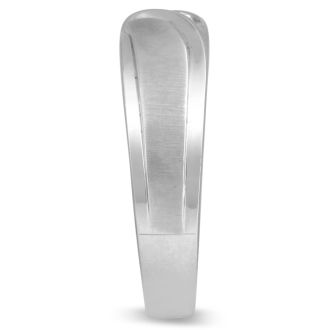 Men's .05ct Diamond Ring In 10K White Gold