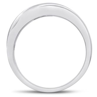 Men's 1/4ct Diamond Ring In 10K White Gold