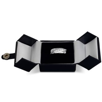 Men's 1/4ct Diamond Ring In 10K White Gold