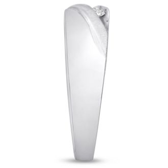 Men's 1/4ct Diamond Ring In 14K White Gold