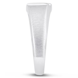 Men's 1/10ct Diamond Ring In 10K White Gold