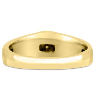 Men's 1/10ct Diamond Ring In 10K Yellow Gold