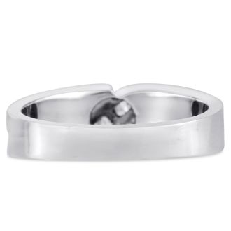 Men's 1/10ct Diamond Ring In 10K White Gold