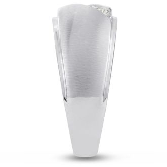 Men's 1/2ct Diamond Ring In 14K White Gold