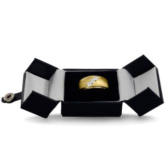 Men's 1/2ct Diamond Ring In 14K Yellow Gold, G-H, I2-I3