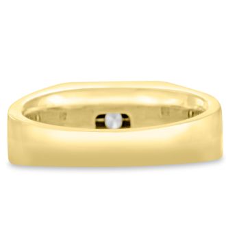 Men's 1/2ct Diamond Ring In 10K Yellow Gold