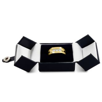 Men's 1/2ct Diamond Ring In 10K Yellow Gold