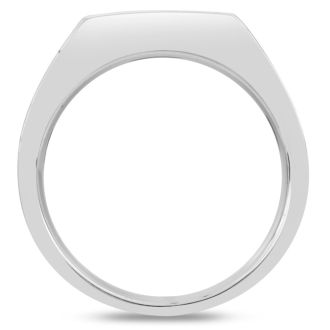 Men's 1/4ct Diamond Ring In 10K White Gold, I-J-K, I1-I2