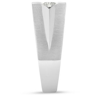 Men's 1ct Diamond Ring In 10K White Gold