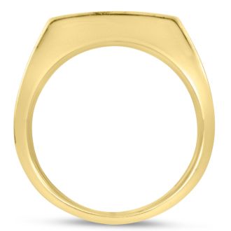 Men's 1ct Diamond Ring In 14K Yellow Gold