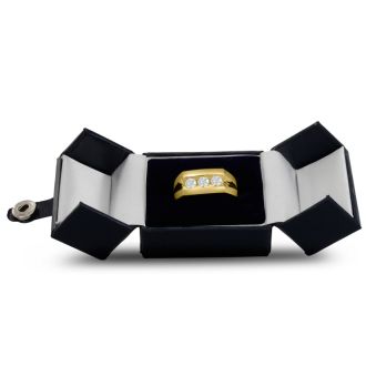 Men's 1ct Diamond Ring In 14K Yellow Gold