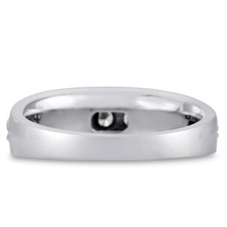 Men's 1/2ct Diamond Ring In 10K White Gold