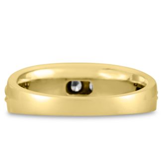 Men's 1/2ct Diamond Ring In 10K Yellow Gold