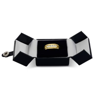 Men's 1/2ct Diamond Ring In 14K Yellow Gold