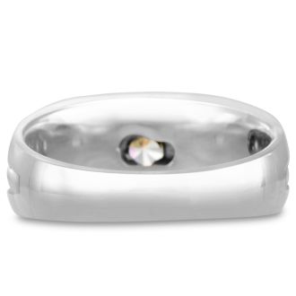 Men's 3/4ct Diamond Ring In 14K White Gold