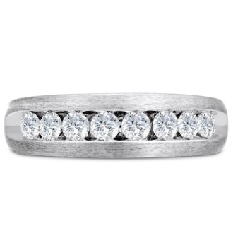 Men's 3/4ct Diamond Ring In 10K White Gold