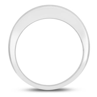 Men's 3/4ct Diamond Ring In 10K White Gold