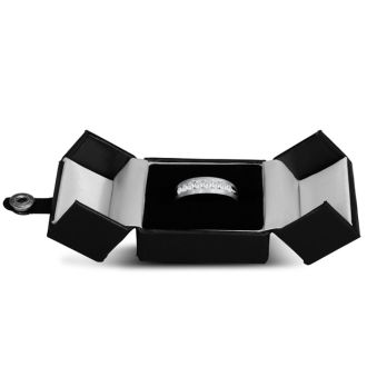 Men's 3/4ct Diamond Ring In 14K White Gold